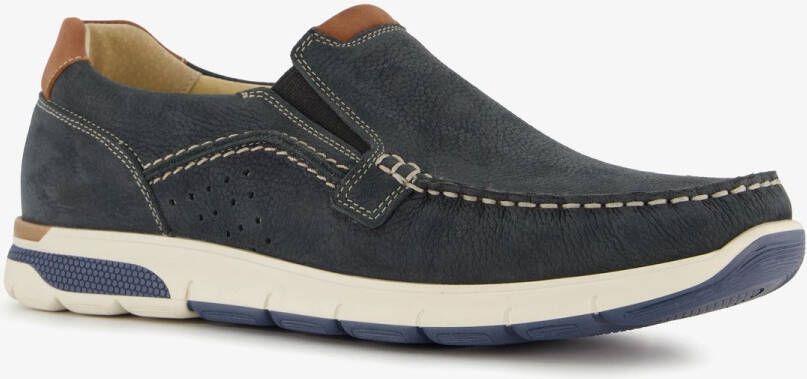 Hush Puppies leren heren instappers blauw Uitneembare zool