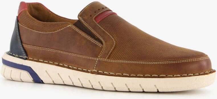 Hush Puppies leren heren instappers cognac Extra comfort Memory Foam