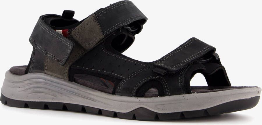 Hush Puppies leren heren sandalen zwart Uitneembare zool