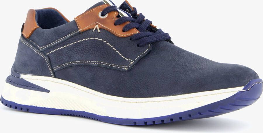 Hush Puppies leren heren sneakers blauw Uitneembare zool