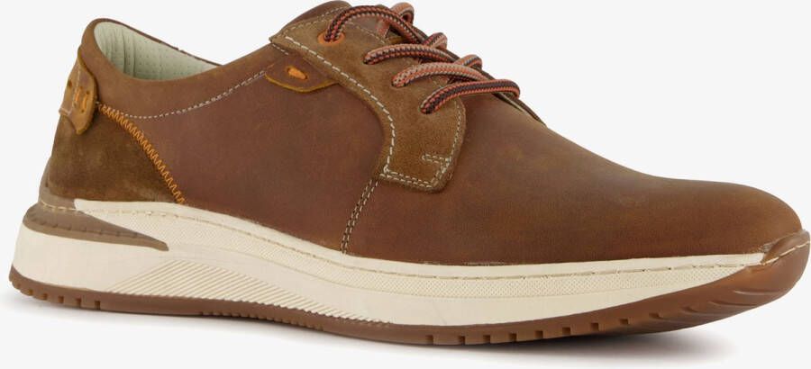 Hush Puppies leren heren sneakers cognac Uitneembare zool