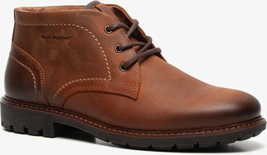 Hush Puppies leren heren veterboots Bruin Echt leer Schoenen