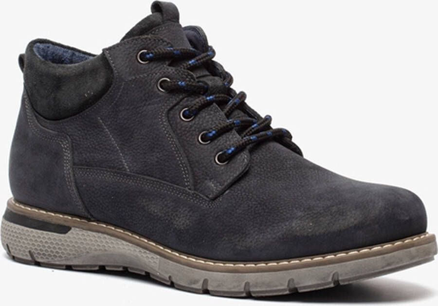 Hush Puppies leren heren veterschoenen blauw Echt leer Uitneembare zool