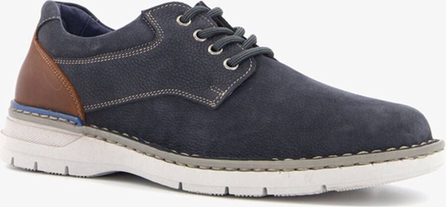 Hush Puppies leren heren veterschoenen Blauw Uitneembare zool