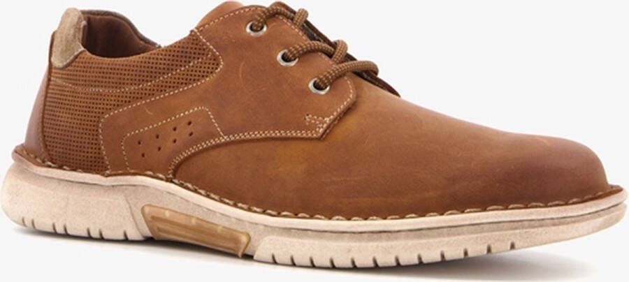 Hush Puppies leren heren veterschoenen Bruin Echt leer Uitneembare zool