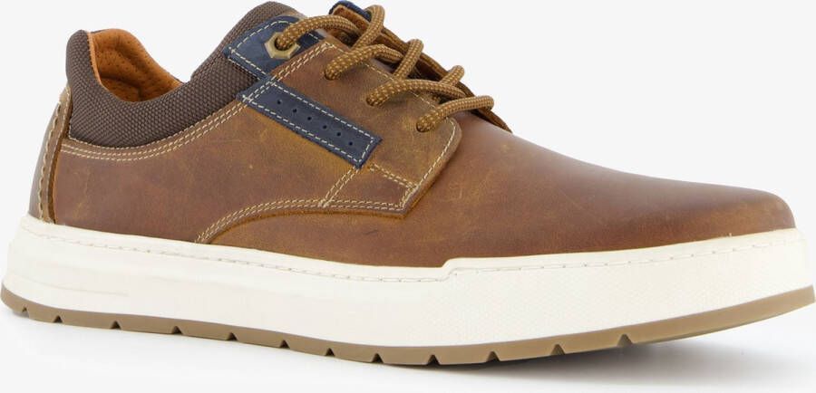 Hush Puppies leren heren veterschoenen cognac Uitneembare zool