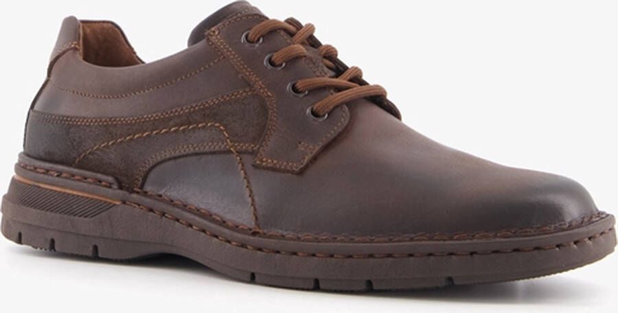 Hush Puppies leren heren veterschoenen donkerbruin Uitneembare zool