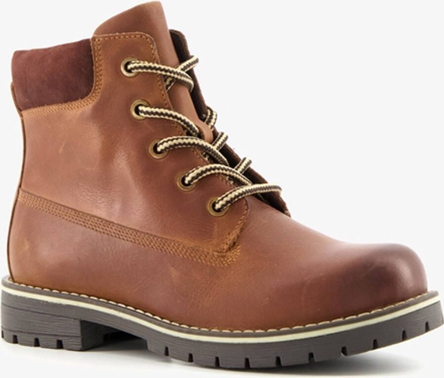 Hush Puppies leren jongens veterboots Bruin