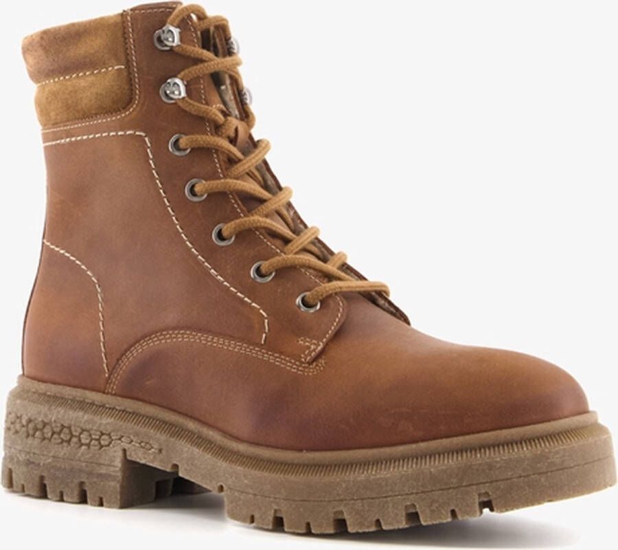 Hush Puppies leren veterboots bruin - Foto 1