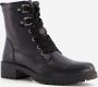 Hush Puppies leren veterboots met brede veters Zwart Uitneembare zool - Thumbnail 1