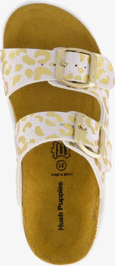 Hush Puppies meisjes bio slippers wit goud