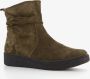 Hush Puppies suede dames enkellaarsjes groen Echt leer Uitneembare zool - Thumbnail 1