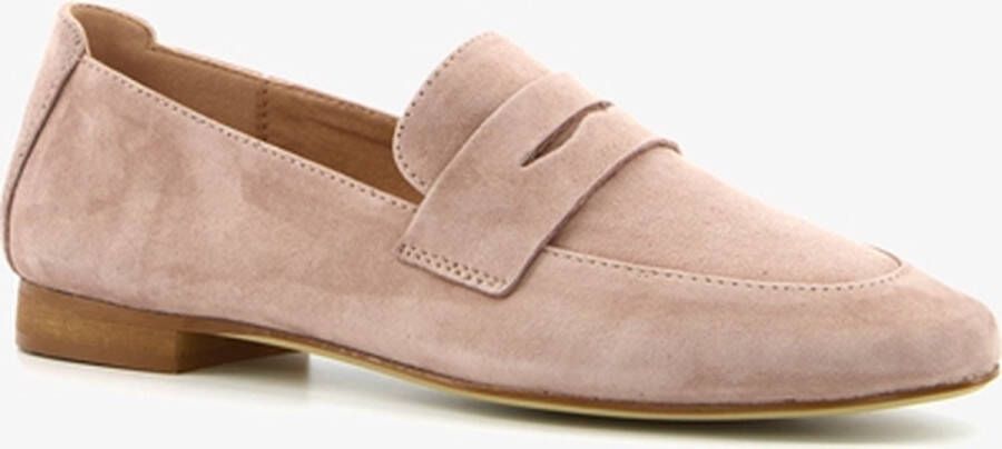 Hush Puppies suede dames loafers beige Echt leer