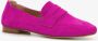 Hush Puppies suede dames loafers fuchsia roze Echt leer - Thumbnail 1