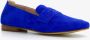 Hush Puppies suede dames loafers kobalt blauw Echt leer - Thumbnail 1