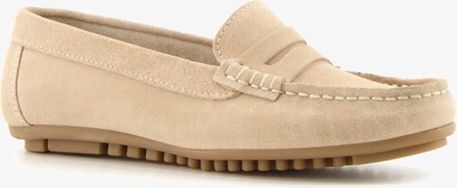 Hush Puppies suede dames mocassins beige Echt leer