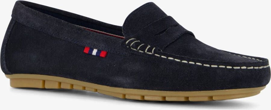 Hush Puppies suede dames mocassins blauw Echt leer