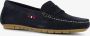 Hush Puppies suede dames mocassins blauw Echt leer Uitneembare zool - Thumbnail 1