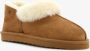 Hush Puppies suede dames pantoffels beige Sloffen Echt leer - Thumbnail 1