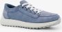 Hush Puppies suede dames sneakers blauw Echt leer Uitneembare zool - Thumbnail 1