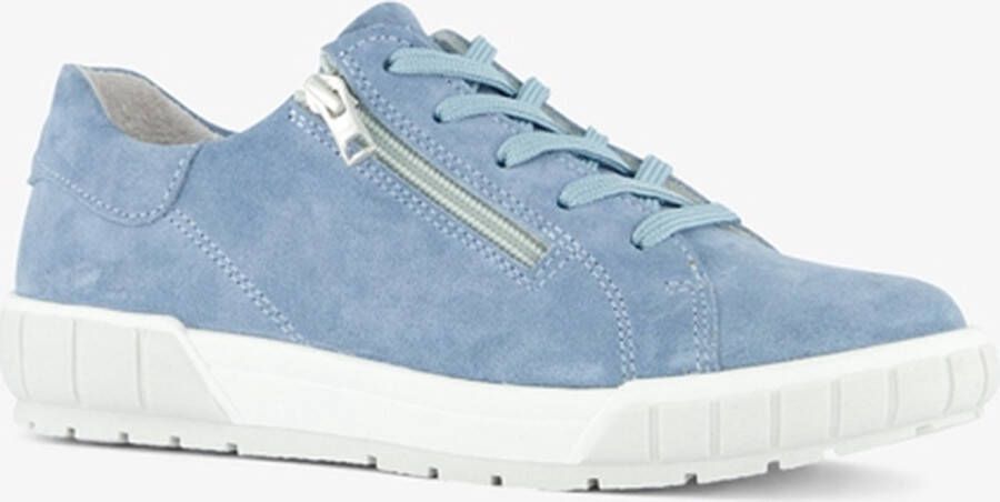 Hush Puppies suède dames sneakers lichtblauw Echt leer Uitneembare zool