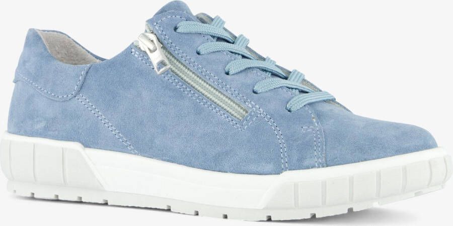 Hush Puppies suède dames sneakers lichtblauw Echt leer Uitneembare zool