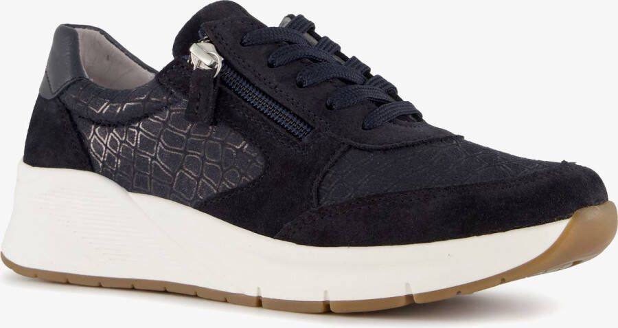 Hush Puppies suede dames sneakers zwart Echt leer Uitneembare zool