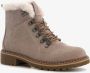 Hush Puppies suède dames veterboots beige Echt leer - Thumbnail 1