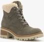 Hush Puppies suède dames veterboots beige grijs Echt leer - Thumbnail 1