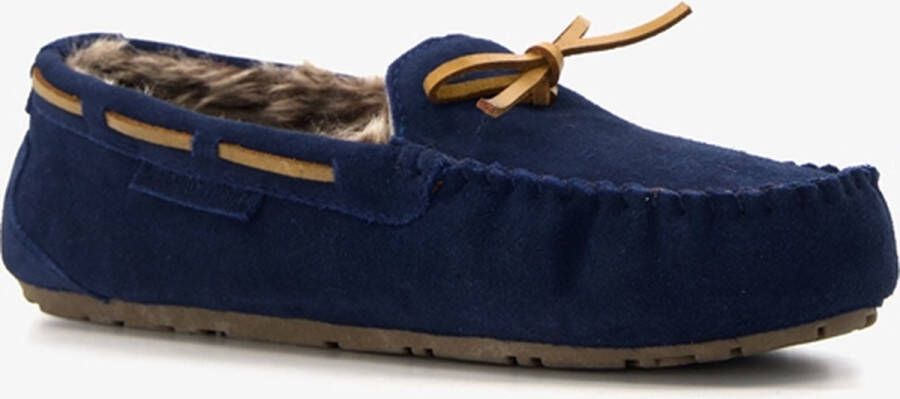 Hush Puppies suède heren pantoffels blauw Sloffen Echt leer