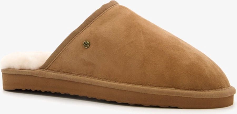 Hush Puppies suede heren pantoffels Cognac Sloffen Echt leer