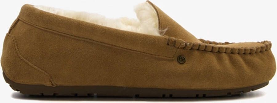 Hush Puppies suède heren pantoffels cognac Sloffen Echt leer