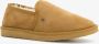 Hush Puppies suede pantoffels met lamsvacht cognac Sloffen Echt leer - Thumbnail 1