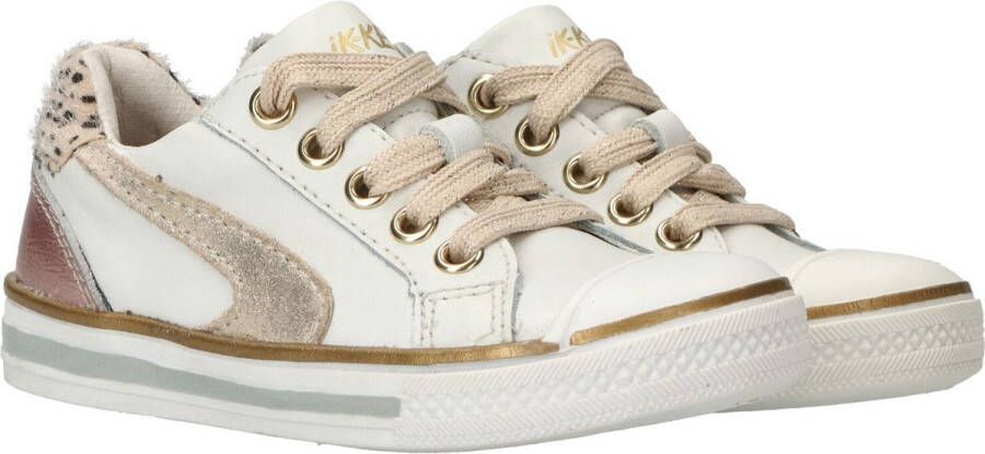 Ikke IK-KE Sneaker Meisjes Wit goud roze