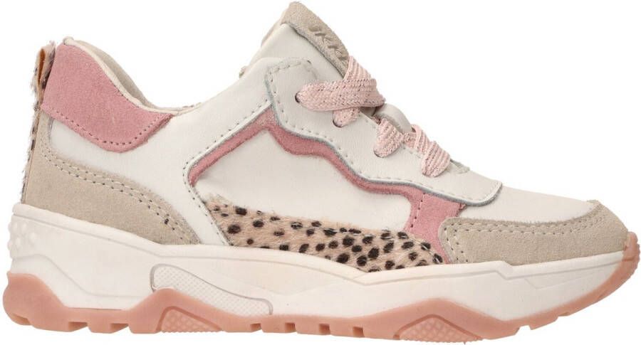 Ikke IK-KE Sneaker Meisjes Wit Beige Roze