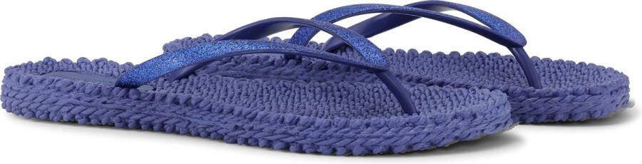 Ilse Jacobsen Slippers met glitter CHEERFUL01 674 Blue Web Blue Web