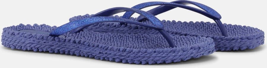 Ilse Jacobsen Slippers met glitter CHEERFUL01 674 Blue Web Blue Web