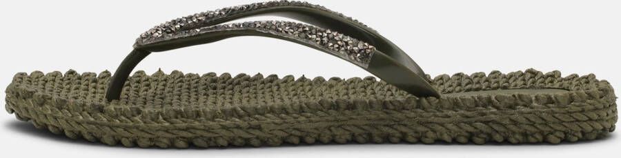 Ilse Jacobsen Slippers met glitter CHEERFUL03G 410 Army