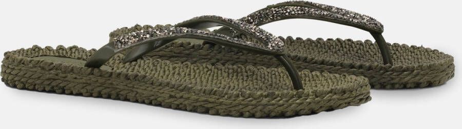 Ilse Jacobsen Slippers met glitter CHEERFUL03G 410 Army