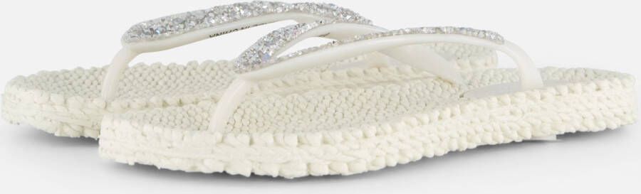 Ilse Jacobsen Slippers met grove glitter CHEERFUL03G 12 Creme