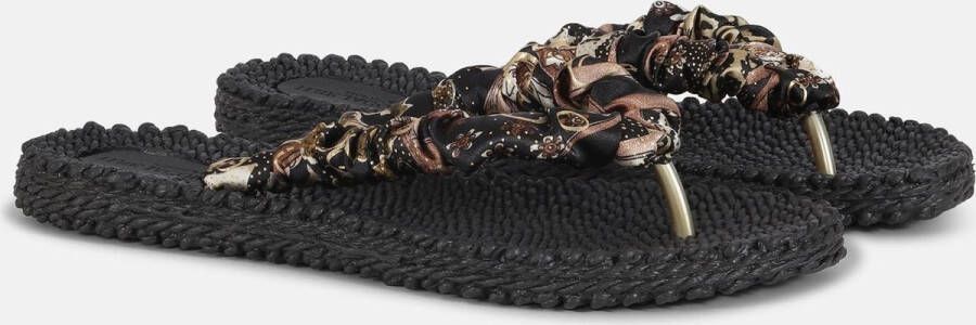 Ilse Jacobsen Slippers met stoffen band CHEERFUL05 001 Black