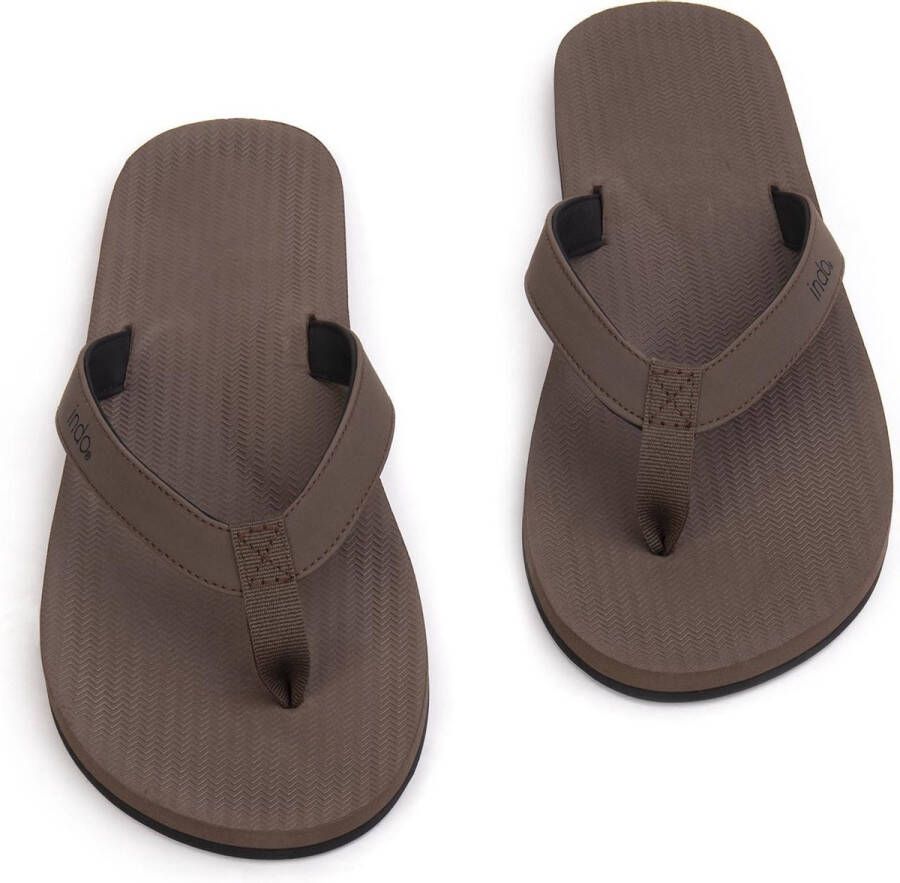 Indosole -44- Flip Flops Essential Heren Slippers Bruin - Foto 1