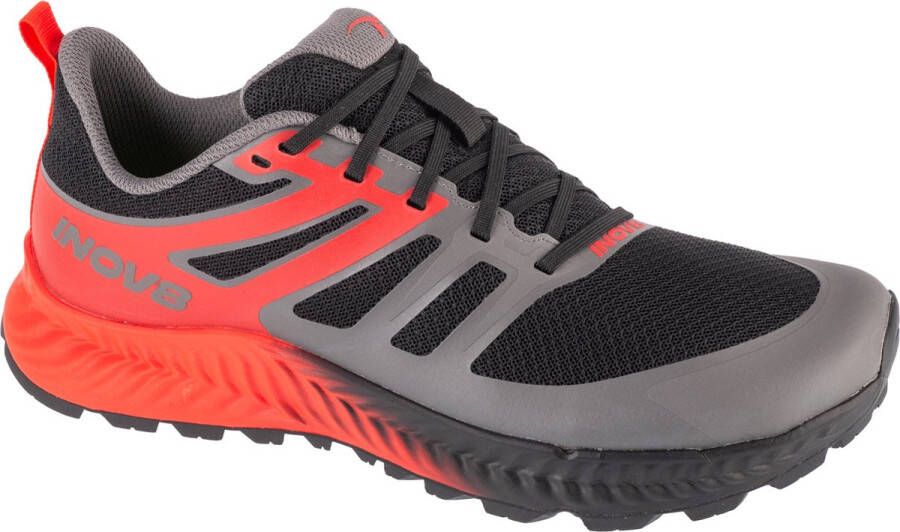 Inov-8 INOV8 TrailFly Trailschoenen Heren Black Fiery Red Dark Grey