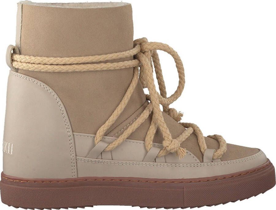 INUIKII Classic Wedge Enkelboots Enkellaarsjes Dames Beige