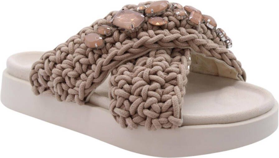 Inuikii Stijlvolle Sliders voor Dagelijks Comfort Beige Dames