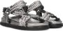 Inuovo Zilveren geweven sandalen met klittenbandsluiting Gray Dames - Thumbnail 2