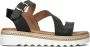 Inuovo Zwarte Leren Sandalen Stijlvol Model Black Dames - Thumbnail 2