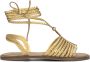 Inuovo Gouden Strappy Leren Sandalen Yellow Dames - Thumbnail 2