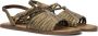 Inuovo Khaki Strappy Leren Sandalen Green Dames - Thumbnail 2