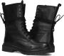 Inuovo Zwarte leren veterschoenen Black Dames - Thumbnail 2